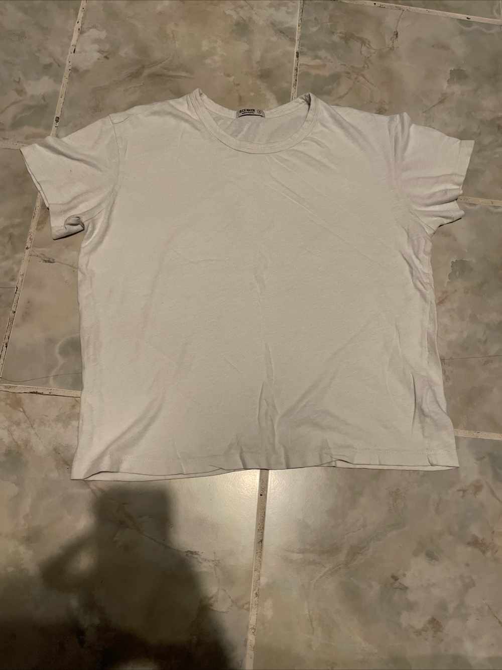 Buck Mason Pima Boxy Crew Women’s SZ S White T-Shirt Cotton Made In USA